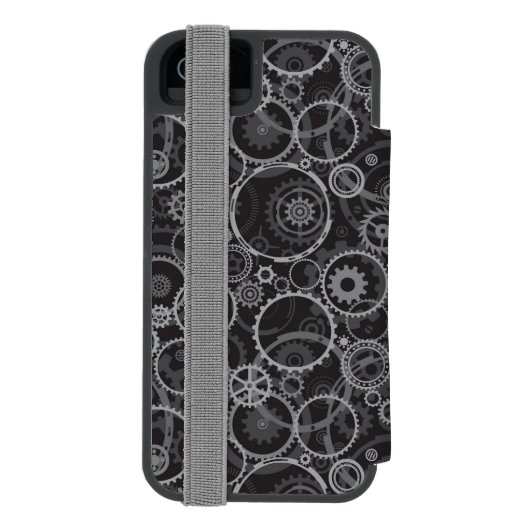 Zahnradmuster Incipio iPhone Geldbeutel-Hülle (Folio Rückseite)