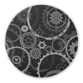 Zahnradmuster Keramikknauf (Vorderseite)