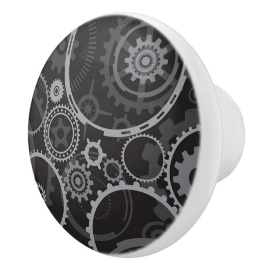 Zahnradmuster Keramikknauf (Rechts)