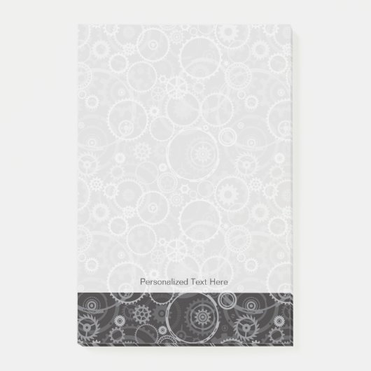 Zahnradmuster Post-it Klebezettel (Vorderseite)