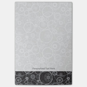 Zahnradmuster Post-it Klebezettel