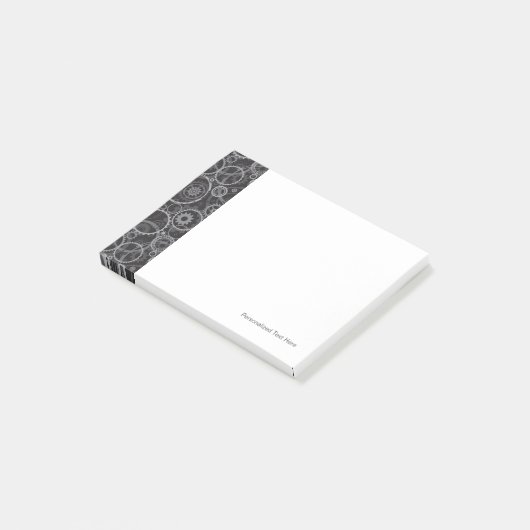 Zahnradmuster Post-it Klebezettel (angewinkelt)