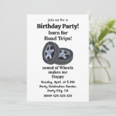 Zahnradtechniker zum Geburtstag Einladung (Stehend Vorderseite)