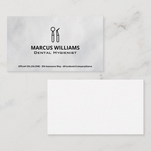 Zahnreiniger-Tools Visitenkarte (Vorne/Hinten)