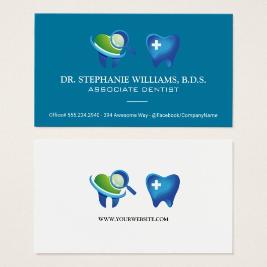 Zahnreinigung-Logo (Vorne & Hinten)