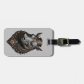 "Zahnriese: Der Steampunk-Hippo" Gepäckanhänger (Vorderseite horizontal)
