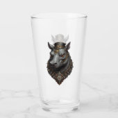 "Zahnriese: Der Steampunk-Hippo" Glas (Rückseite)
