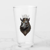 "Zahnriese: Der Steampunk-Hippo" Glas (Vorderseite)
