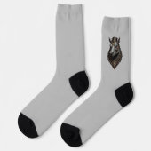 "Zahnriese: Der Steampunk-Hippo" Socken (Linkes Detail)