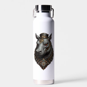 "Zahnriese: Der Steampunk-Hippo" Trinkflasche