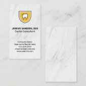 Zahnschildsymbol Visitenkarte (Vorne/Hinten)