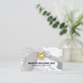 Zahnschildsymbol | Zahnarztbüro Visitenkarte (Stehend Vorderseite)