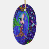 Zahnseide mit Zahnbürstenkrone & Zähne Keramik Ornament (Rechts)