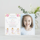 Zahnseidenmatte mit Foto Einladung (Stehend Vorderseite)