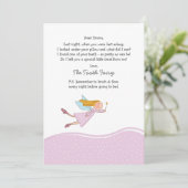 Zahnseidenmatte (rosa) Karte (Stehend Vorderseite)