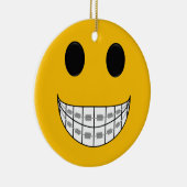 Zahnspangen Smiley Keramikornament (Rechts)