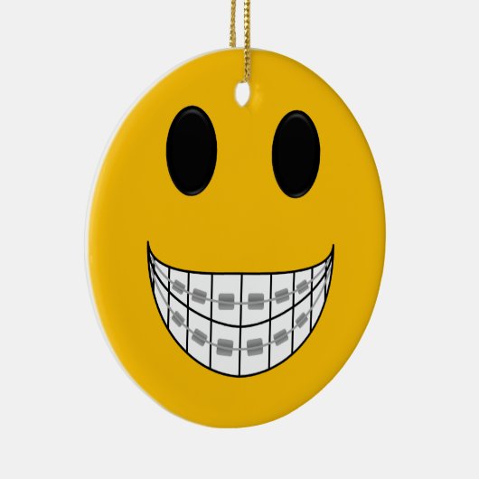 Zahnspangen Smiley Keramikornament (Rechts)