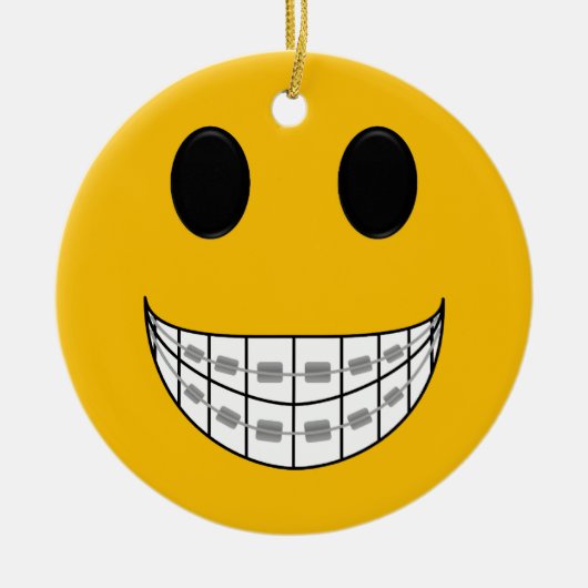 Zahnspangen Smiley Keramikornament (Vorne)