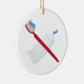 Zahnspülung und Zahnspange Keramik Ornament (Rechts)