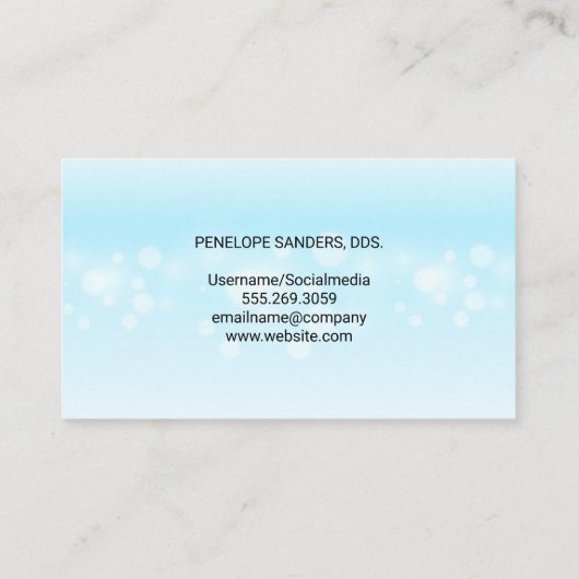 Zahnstange mit Zahnbürste | Dental Visitenkarte (Rückseite)