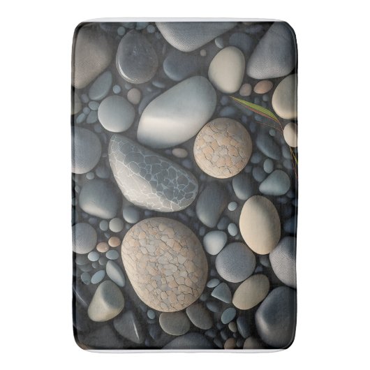 Zahnsteine Grafisch Badematte (Vorderseite Vertikal)