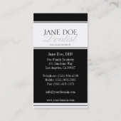 Zahnstocher Visitenkarte (Rückseite)