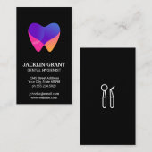 Zahnstools | Modern farbiges Zeltsymbol Visitenkarte (Vorne/Hinten)