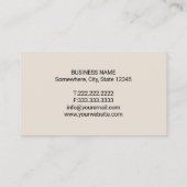 Zahnstooth-Logo-Pastell Cream Dental Office Visitenkarte (Rückseite)