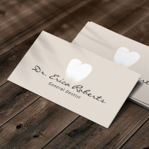 Zahnstooth-Logo-Pastell Cream Dental Office Visitenkarte