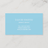 Zahnstooth-Muster - Elegantes blaues Zahnpflegemit Visitenkarte (Rückseite)