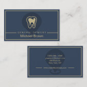 Zahnstooth Somatology Modern Navy Visitenkarte (Vorne/Hinten)