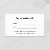 Zahnstooth-Typografie Moderne Gold-Zahnarztmedizin Terminkarte (Rückseite)