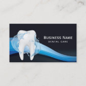 Zahnstooth-Wasser-Splash Navy Blue Dental Care. Visitenkarte (Vorderseite)
