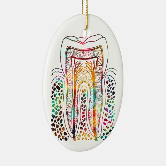 Zahnstruktur Keramik Ornament (Rechts)