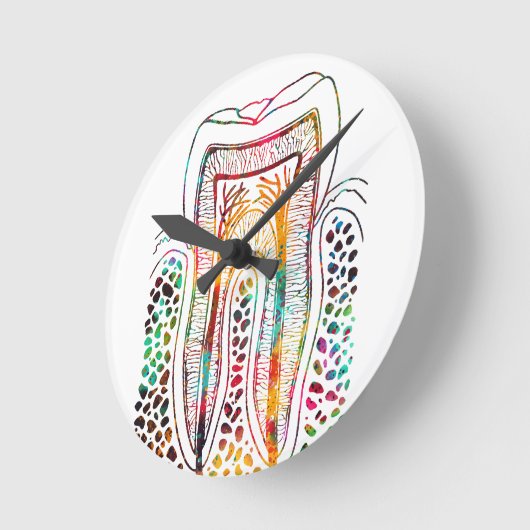 Zahnstruktur Runde Wanduhr (Winkel)