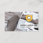 Zahnstuhl | Schild-Symbol Visitenkarte (Vorderseite)