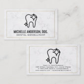 Zahnsymbol | Marmorboden Visitenkarte (Vorne/Hinten)