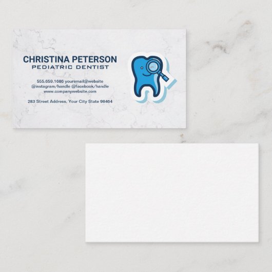 Zahnsymbol Terminkarte (Vorne/Hinten)