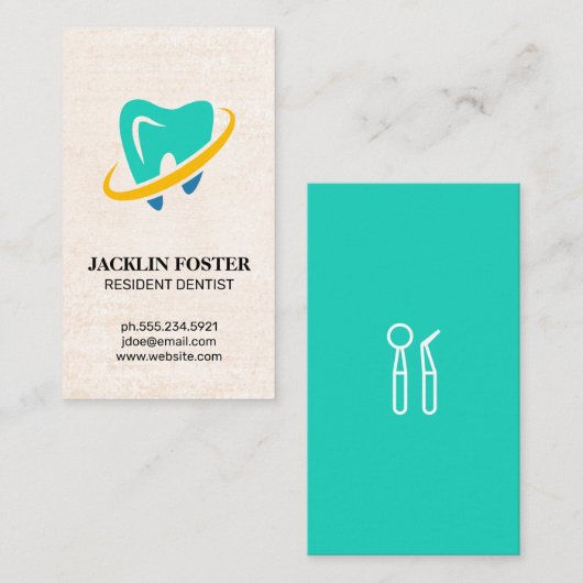 Zahnsymbol Visitenkarte (Vorne/Hinten)