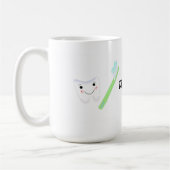 Zahntechnik, Zahnbürste und Zahnbürste Kaffeetasse (Links)