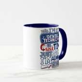 Zahntechniker immer rechts Funny Labrador Spaß Gif Tasse (VorderseiteRechts)