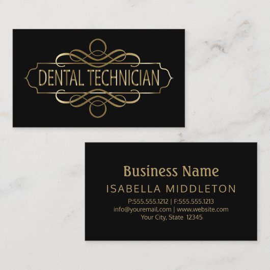 Zahntechniker Visitenkarte (Vorne/Hinten)