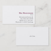 Zahntechniker  Zahntechnikerin Visitenkarten Visitenkarte (Vorne/Hinten)