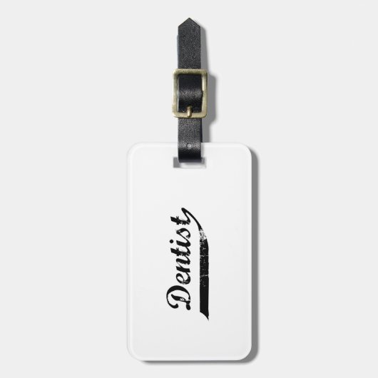 Zahntypografie Gepäckanhänger (Vorderseite vertikal)