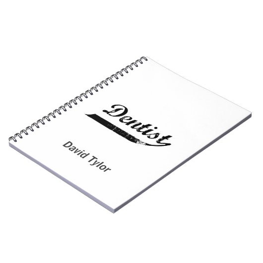 Zahntypografie Notizblock (Linke Seite)