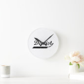 Zahntypografie Runde Wanduhr (Zuhause)