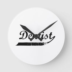 Zahntypografie Runde Wanduhr