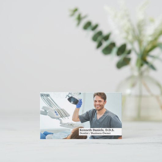 Zahnuntersuchung der Zähne Visitenkarte (Stehend Vorderseite)