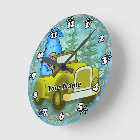 Zahnwagen Runde Wanduhr (Winkel)