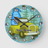 Zahnwagen Runde Wanduhr (Vorderseite)